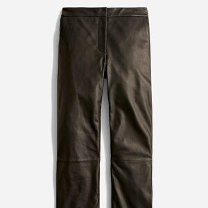 NWT J. Crew Collection Kate Genuine Leather Pants, Size 8